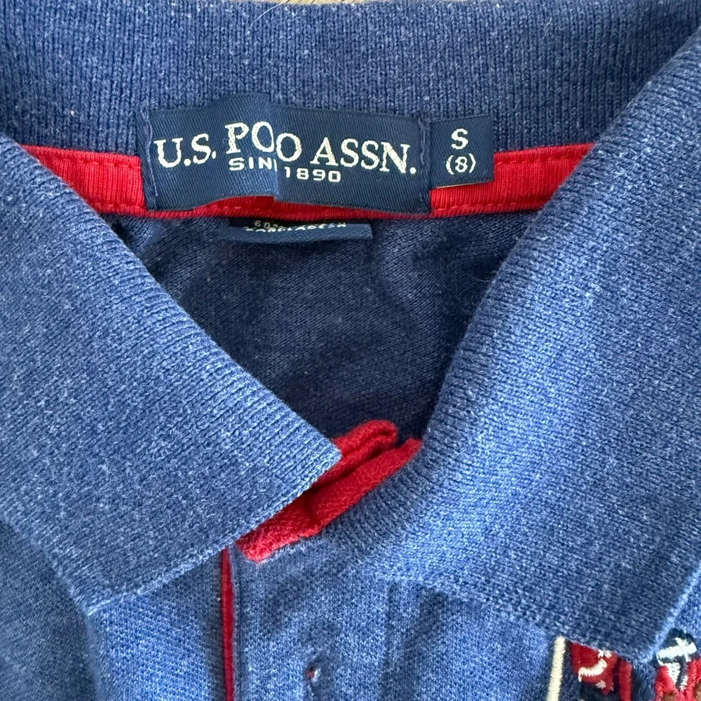 U.S. Polo Assn. Boys' Navy Polo with Red Accent - Picture 3 of 3